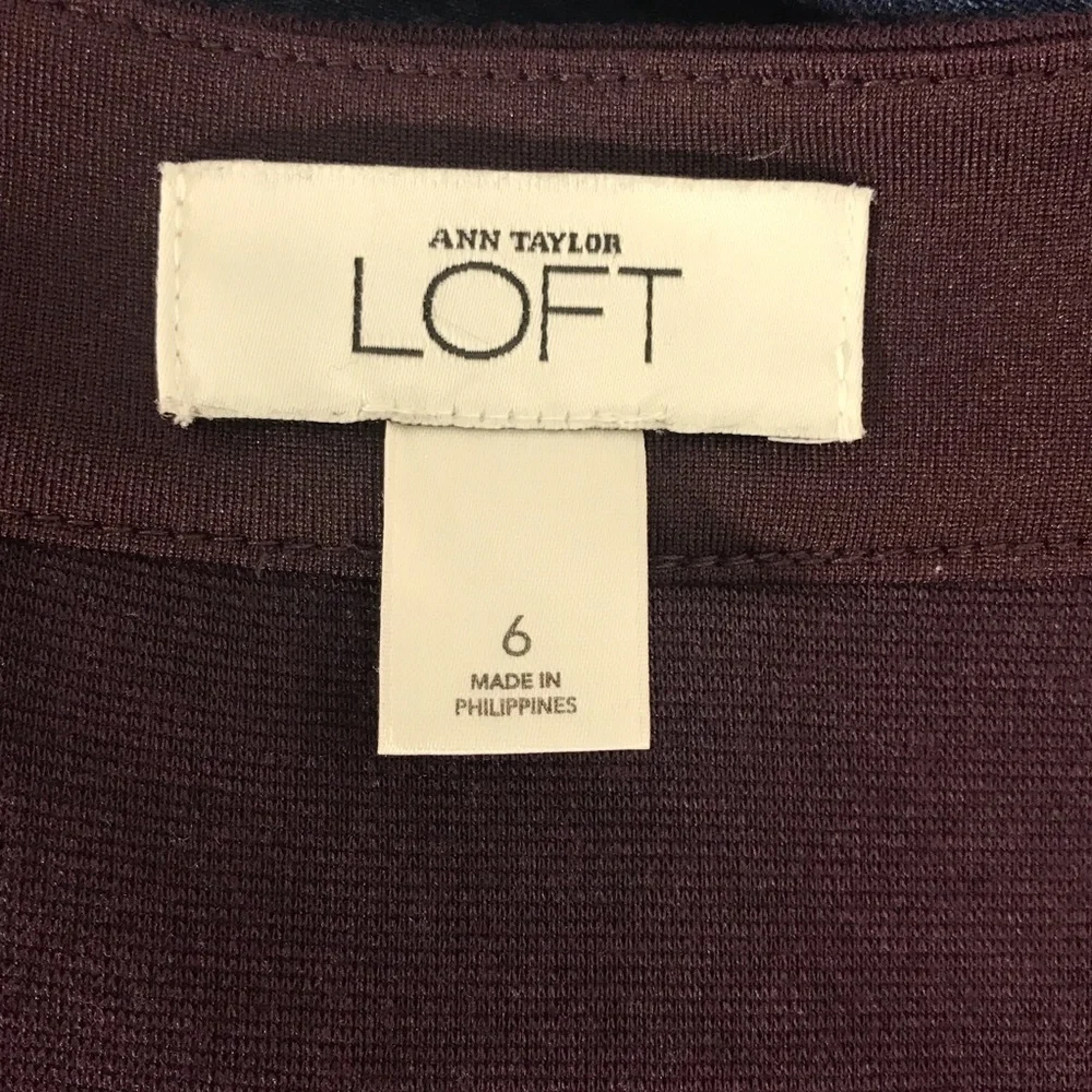 Loft Purple Long Sleeve Dress - Picture 5 of 5